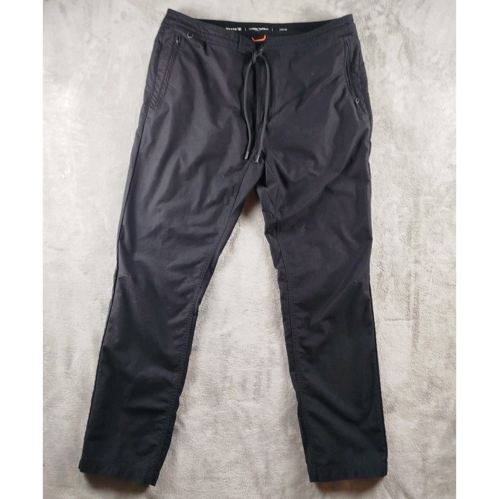 Roark Pants Layover Pro Traveler Black Pants Mens 36 Drawstring Every Day